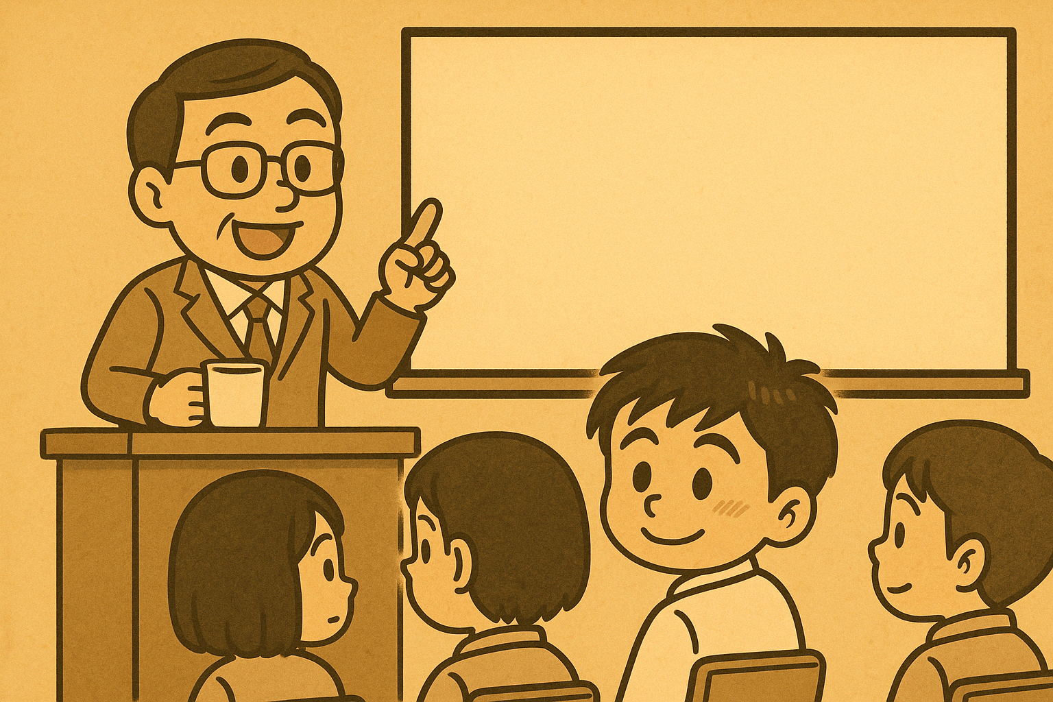 真剣に講義を聞くちとせまるくん2